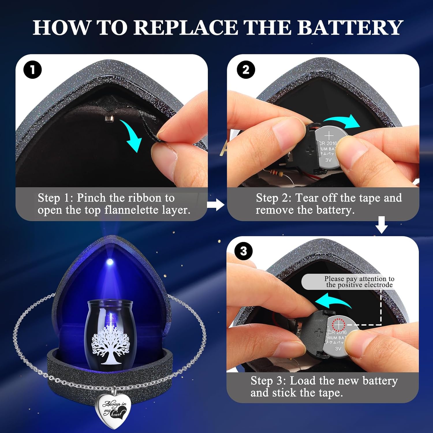 Small Urns for Human Ashes Keepsake【w/Funnel & Urn Necklace & Velvet Heart Case】 Little Tiny Urn Exquisite Memorial Gift for Loss of Loved One - Miniature Ashes Holder Mini Sharing Urns for Male Dad - Image 7