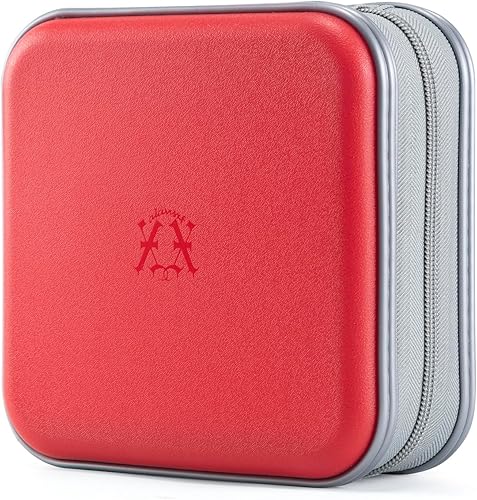 Miniatura 16 de alavisxf xx Estuche para CD, 48 capacidad de plástico duro para DVD con cremallera portátil para CD y disco de almacenamiento grande para viajes
