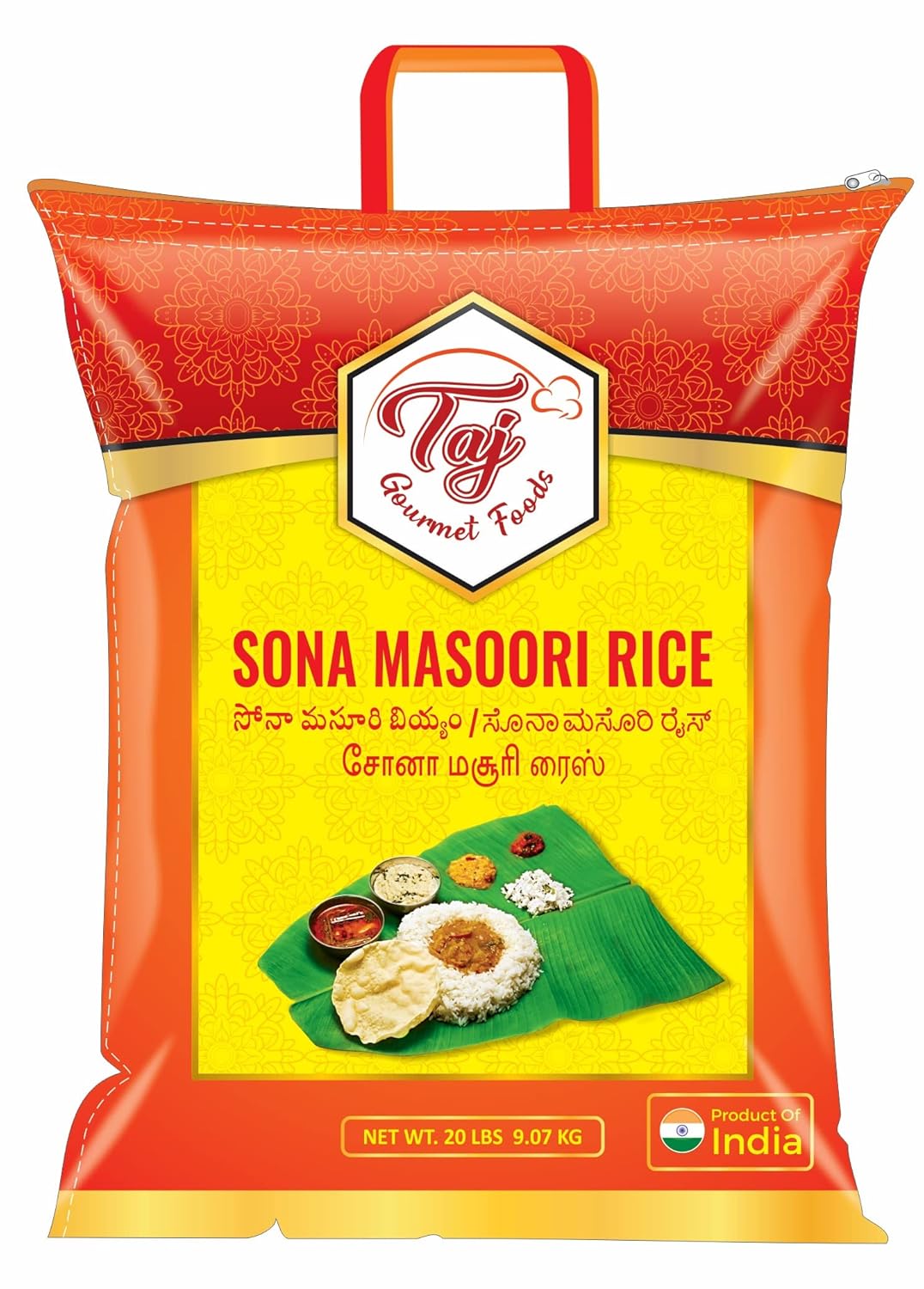 TAJ Sona Masoori Rice, 20-Pounds