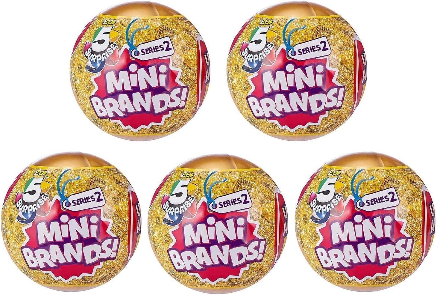 Toys Surprise Mini Brands Series 2 - 5 Ball Bundle
