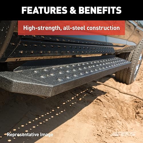 Miniatura 5 de ARIES 2055534 RidgeStep Black Steel 36, 96 pulgadas Cargo Van estribos para correr, Select Dodge, Freightliner, Mercedes-Benz Sprinter 2500, 3500