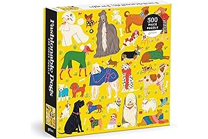 Galison Fashionable Dogs – Dog Jigsaw Puzzles