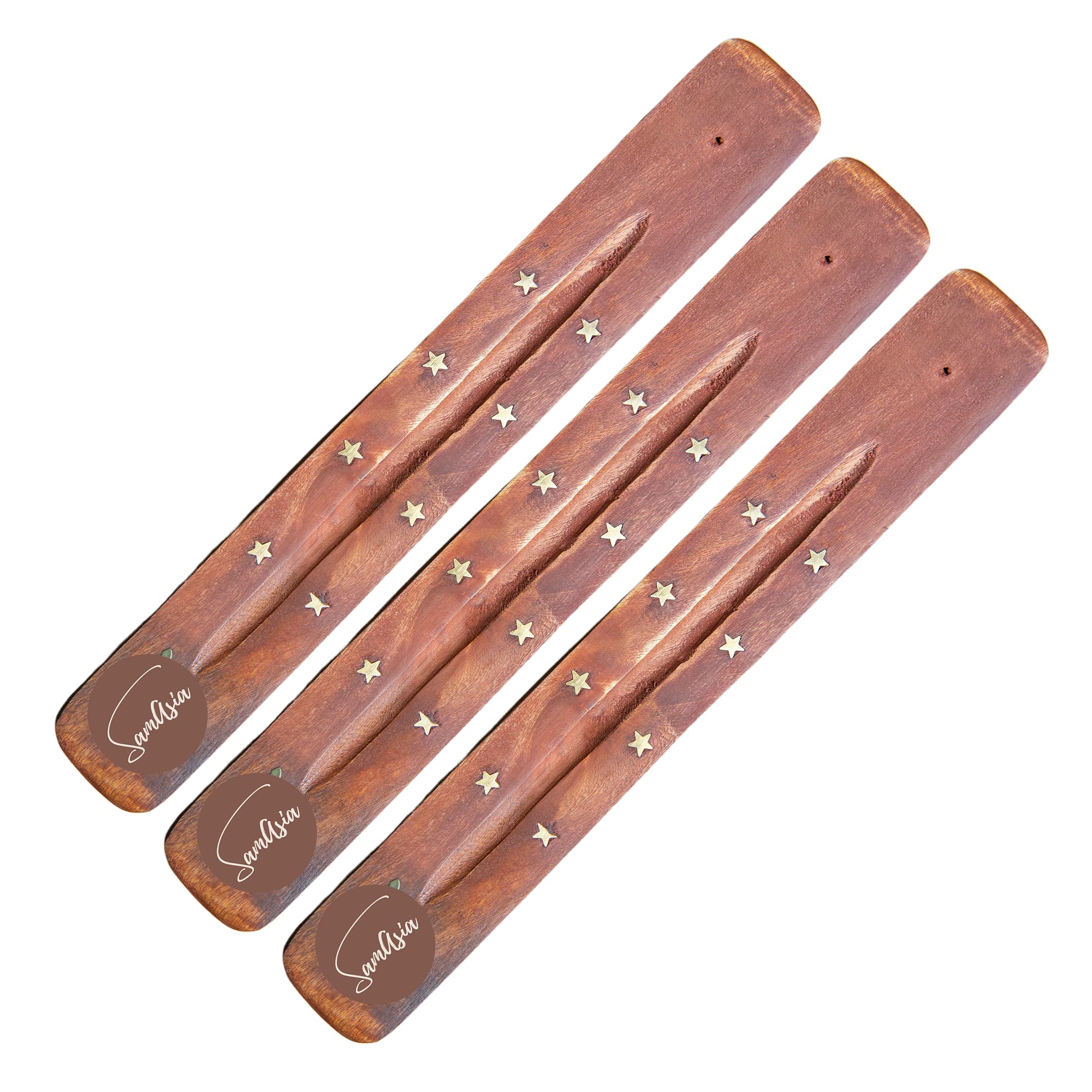 Samasia Brown Incense Sticks Holder Or Incense Burner Ash Catcher Pack Of 3 By
