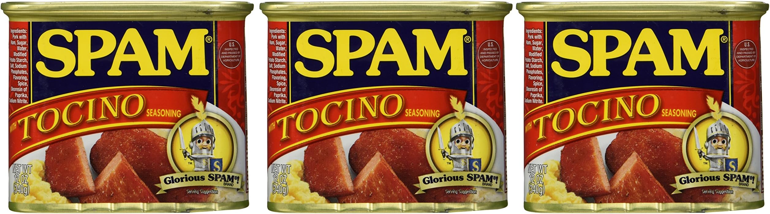 Spam with Tocino Seasoning-12 Oz. Pack of 3.