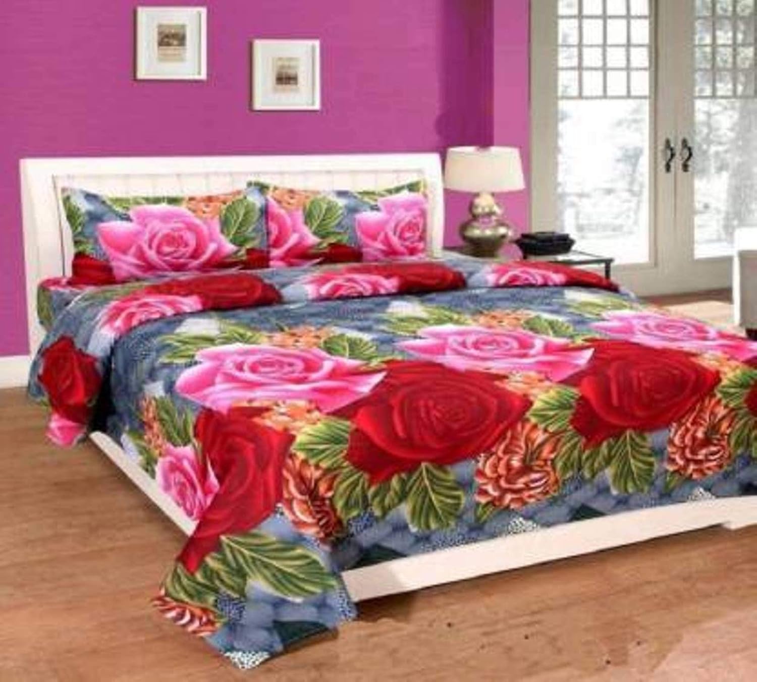 RS Home Product Double Queen Size Bedsheet (Pack of 1 bedsheet with 2