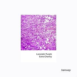 Hemway Eco Friendly Biodegradable Glitter 100g / 3.5oz Bio Cosmetic Safe Sparkle Vegan for Face, Eyeshadow, Body, Hair, Nail and Festival Makeup - Extra Chunky (1/24 0.040 1mm) - Lavender Purple