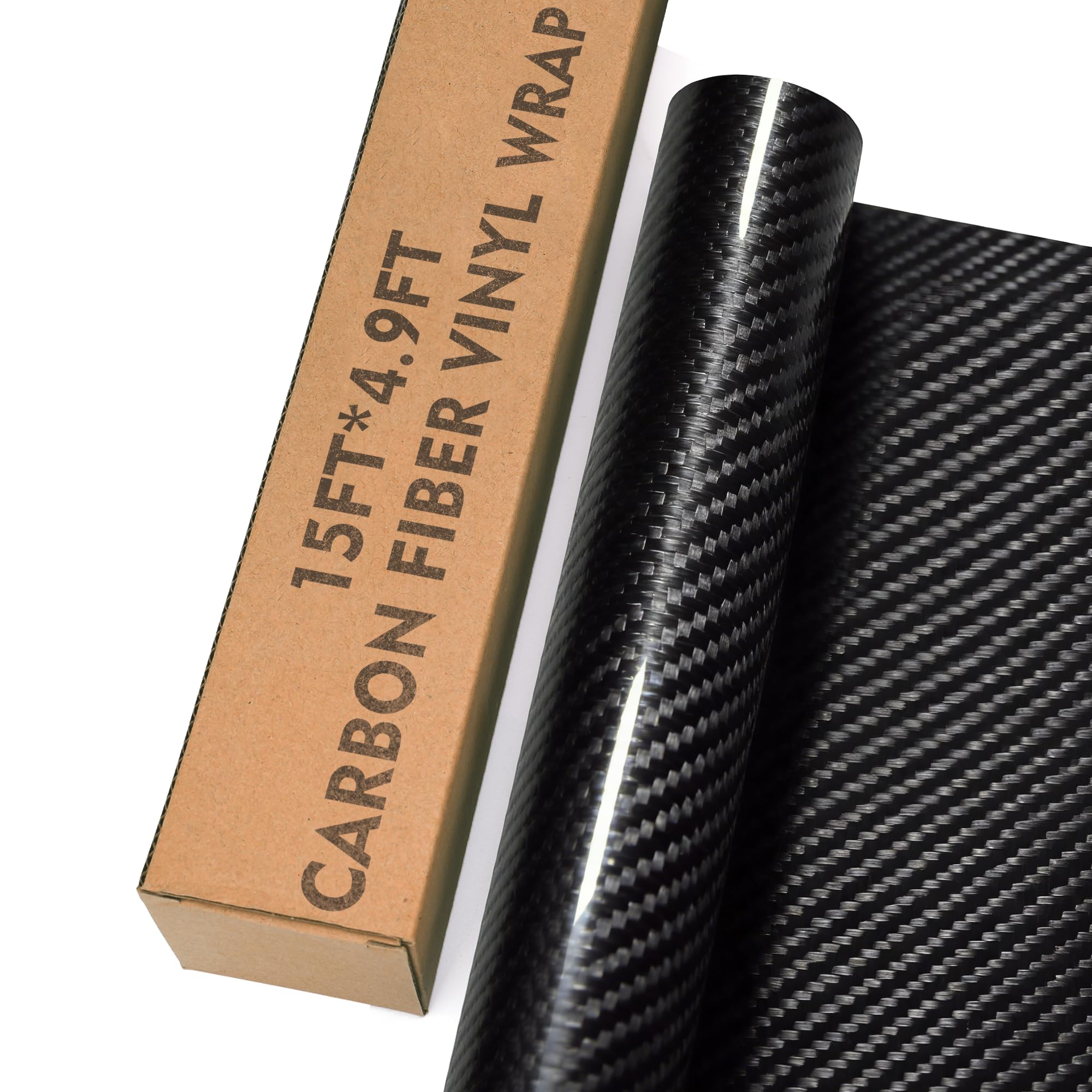 3D Carbon Fiber Black Vinyl Wrap Roll
