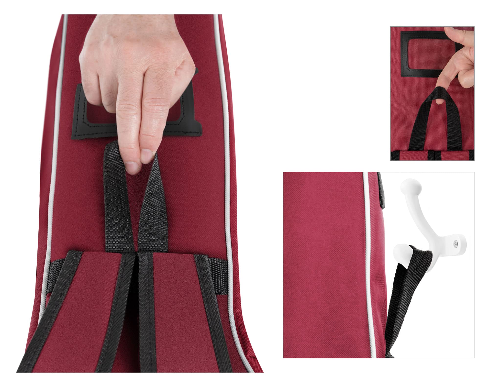 ROCKTILE Bolsa Guitarra clásica Correas Acolchadas Mochila Burdeos