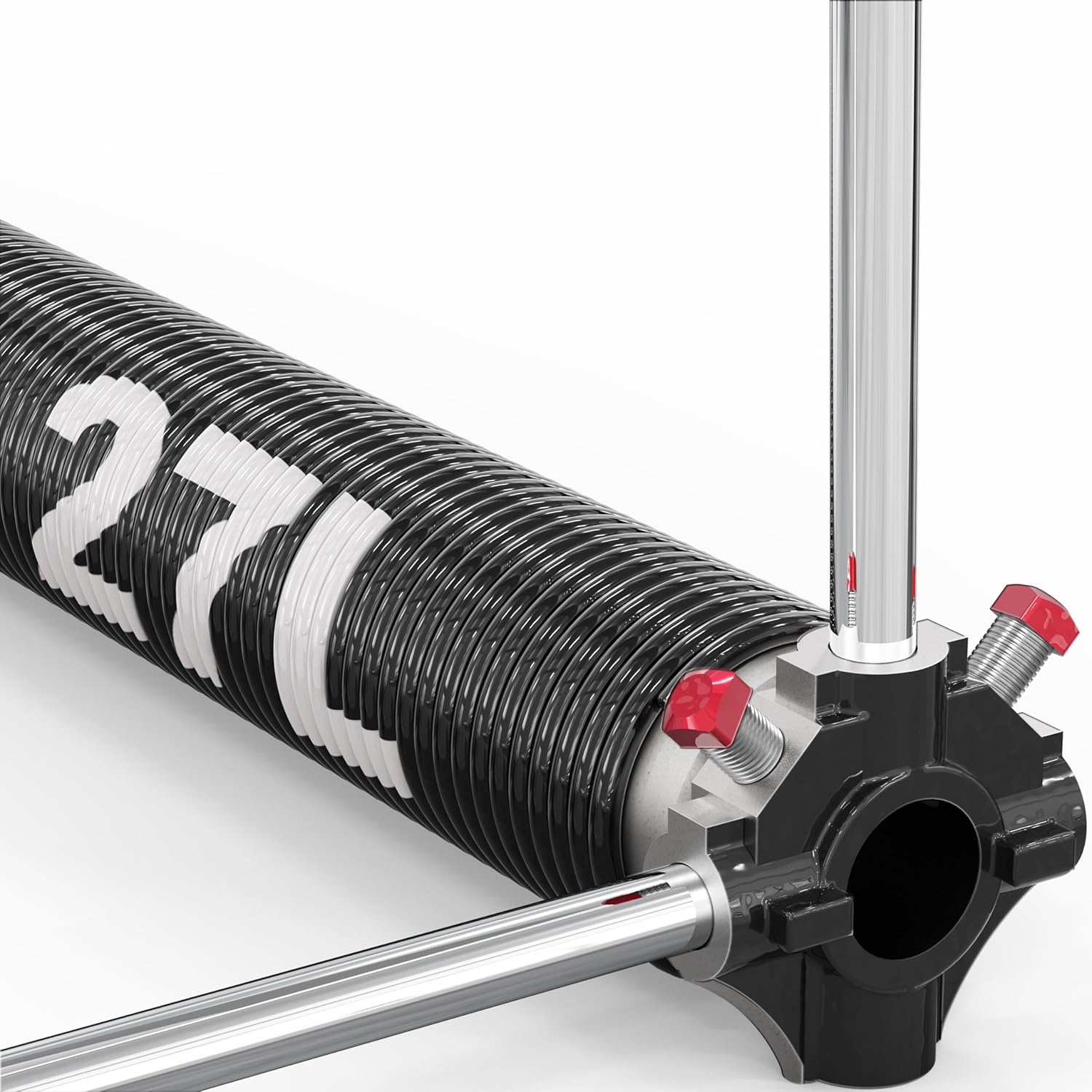 218 x 27 Left Hand Wound Garage Door Torsion Spring with Non-Slip Winding Bars, 0.218 X 2'' X 27'', Left-Wound for Right Side, Black Winding Cone, Single Pack 0.218X2"X27"-L