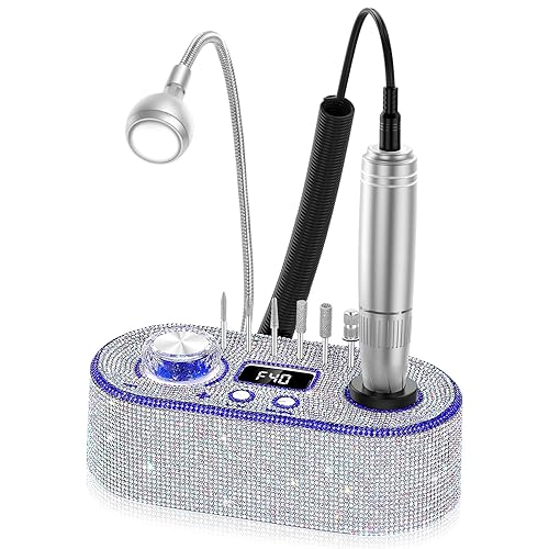 Diamond - Taladro de uñas profesional de 40000 RPM, kit de taladro eléctrico de lima de uñas, herramientas de manicurapedicurapulido para uñas de