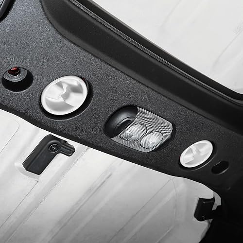 Miniatura 7 de Hoolcar Cubierta de tornillo de montaje en panel duro de techo rígido, accesorios interiores compatibles con Jeep Wrangler JK JKU 2007-2017, blanco,