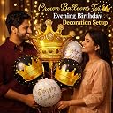 Propsicle Golden Crown Foil Balloon Birthday Decoration Pack of 5 gallery image
