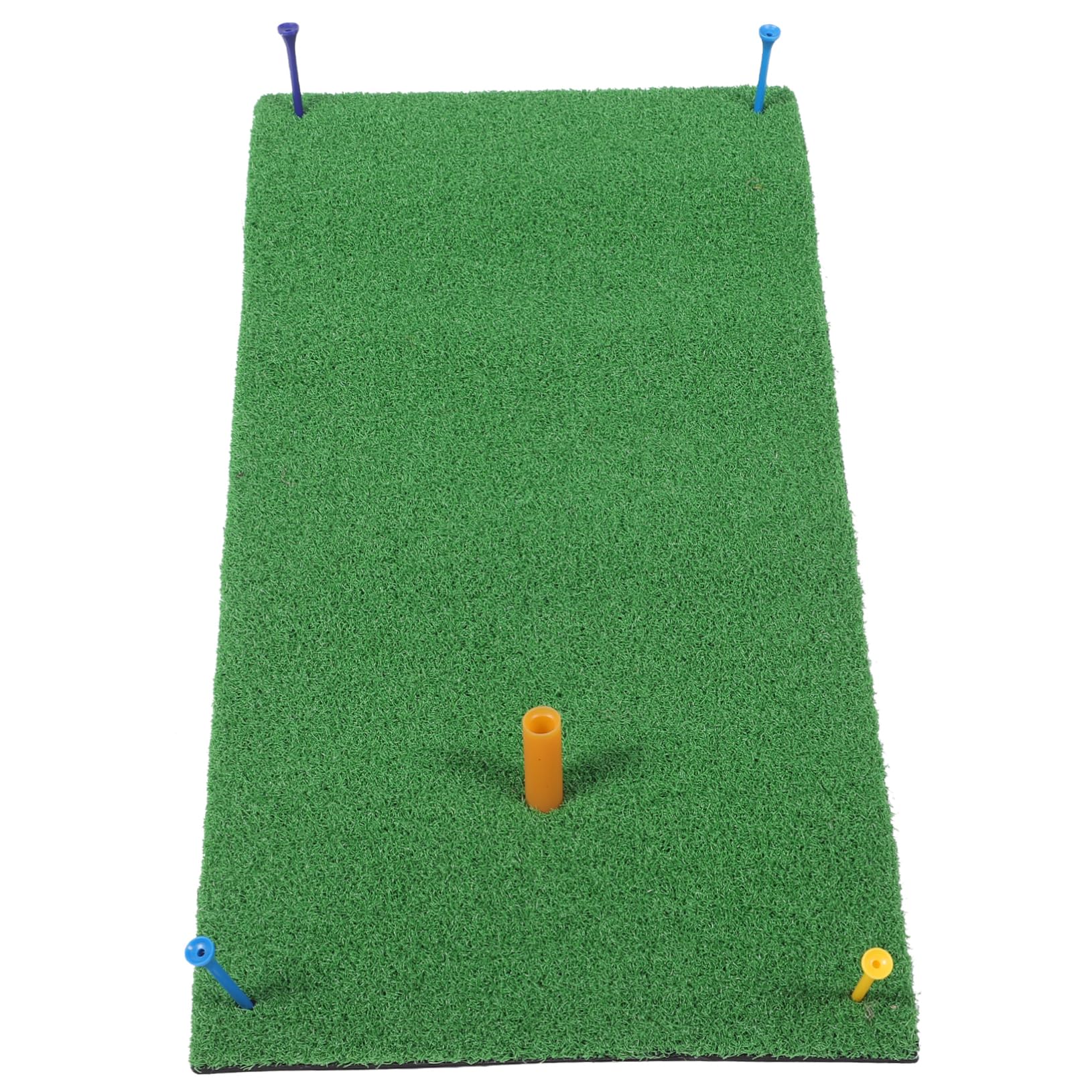 FOYTOKI Golf Turf Swing Mat Set Mini Portable Golf Practice Pad 30x60cm for Beginners Professionals Sturdy Pp Straw Material