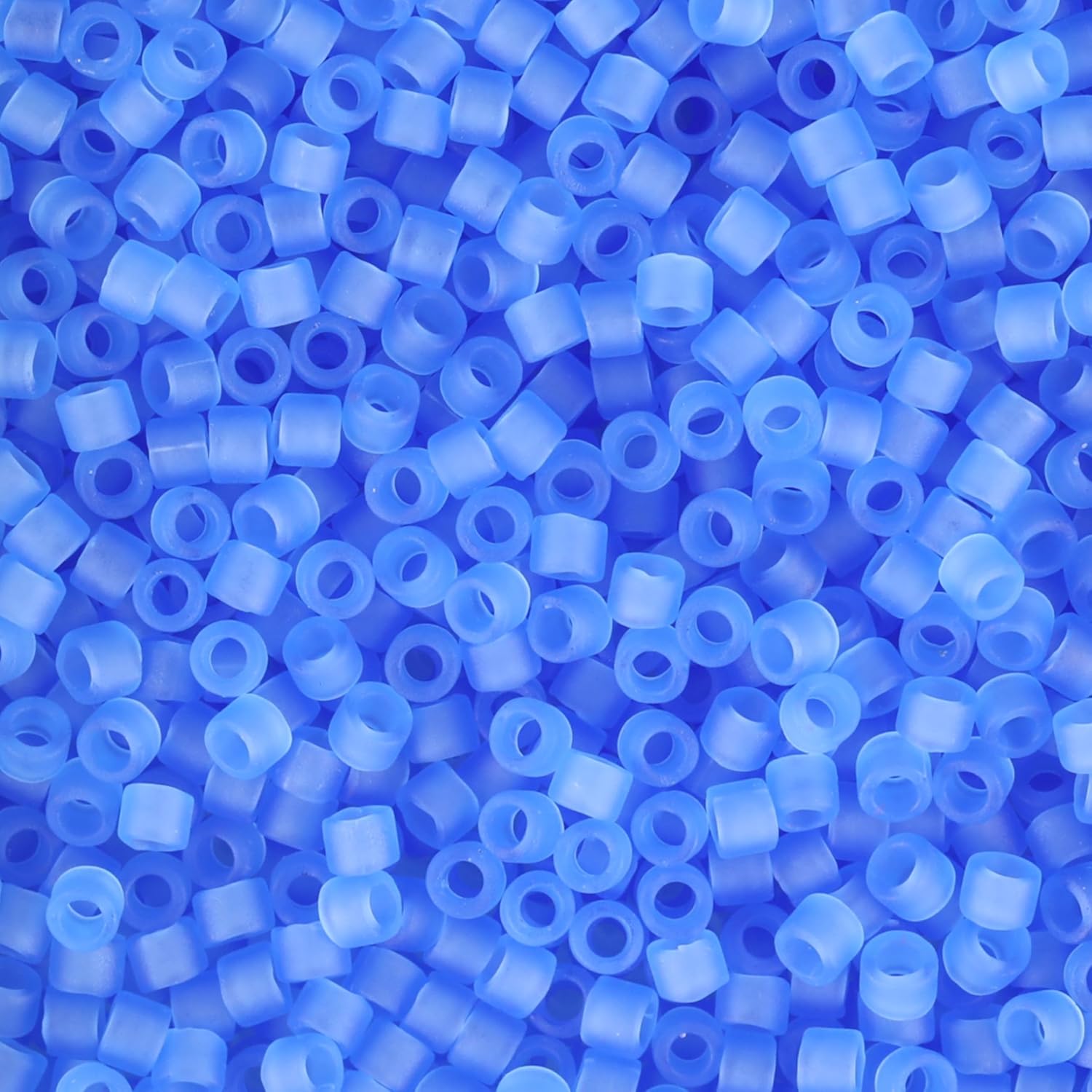 Miyuki Delica Seed Beads – Size 11/0 (1.6 mm), DB1270, Matte Azure, 7.2 g, Approx. 1440 Beads, Made in Japan - Image 2