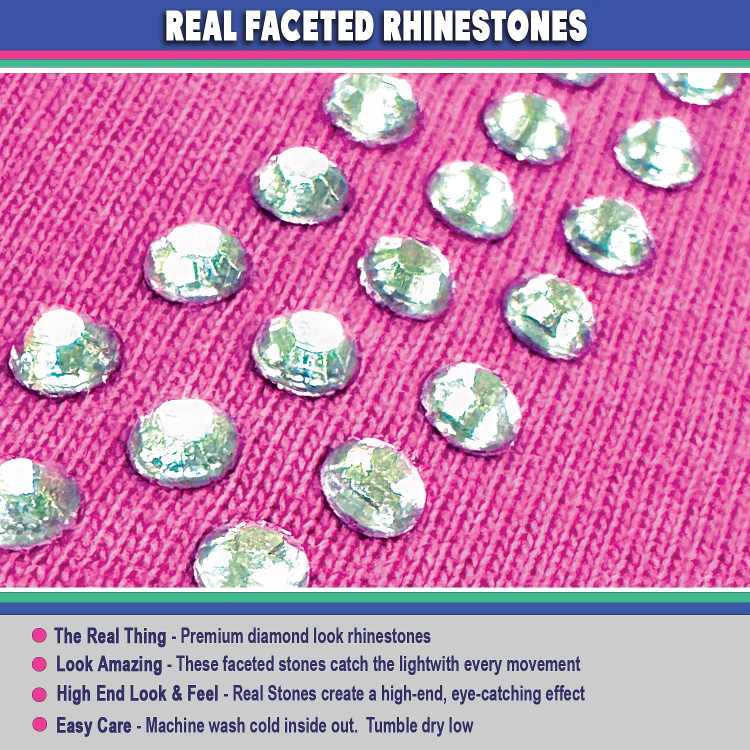 Pink Birthday Shirts for Women - Real Crystal Rhinestone Magenta Shirt - Hot Pink Womens Birthday Outfit - Image 4