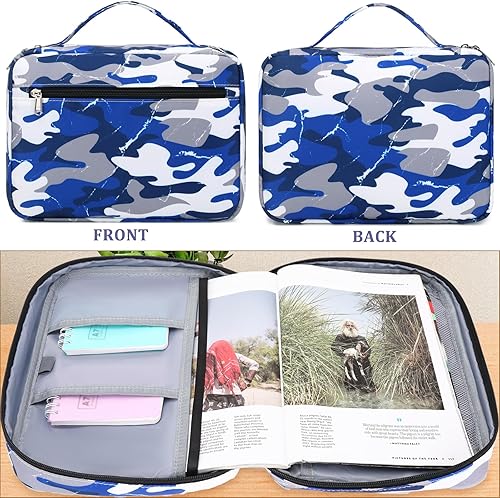 Miniatura 4 de JIANYA Funda para la Biblia para niños y niños, funda de transporte para libros, bolsa de iglesia, bolsa protectora para la Biblia con asa y