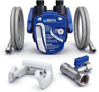 Filtro de agua para debajo de la mesa: cabezal de filtro BRITA para filtro BRITA P3000/C300/C500, incluye manguera flexible, adaptador de válvula angular
