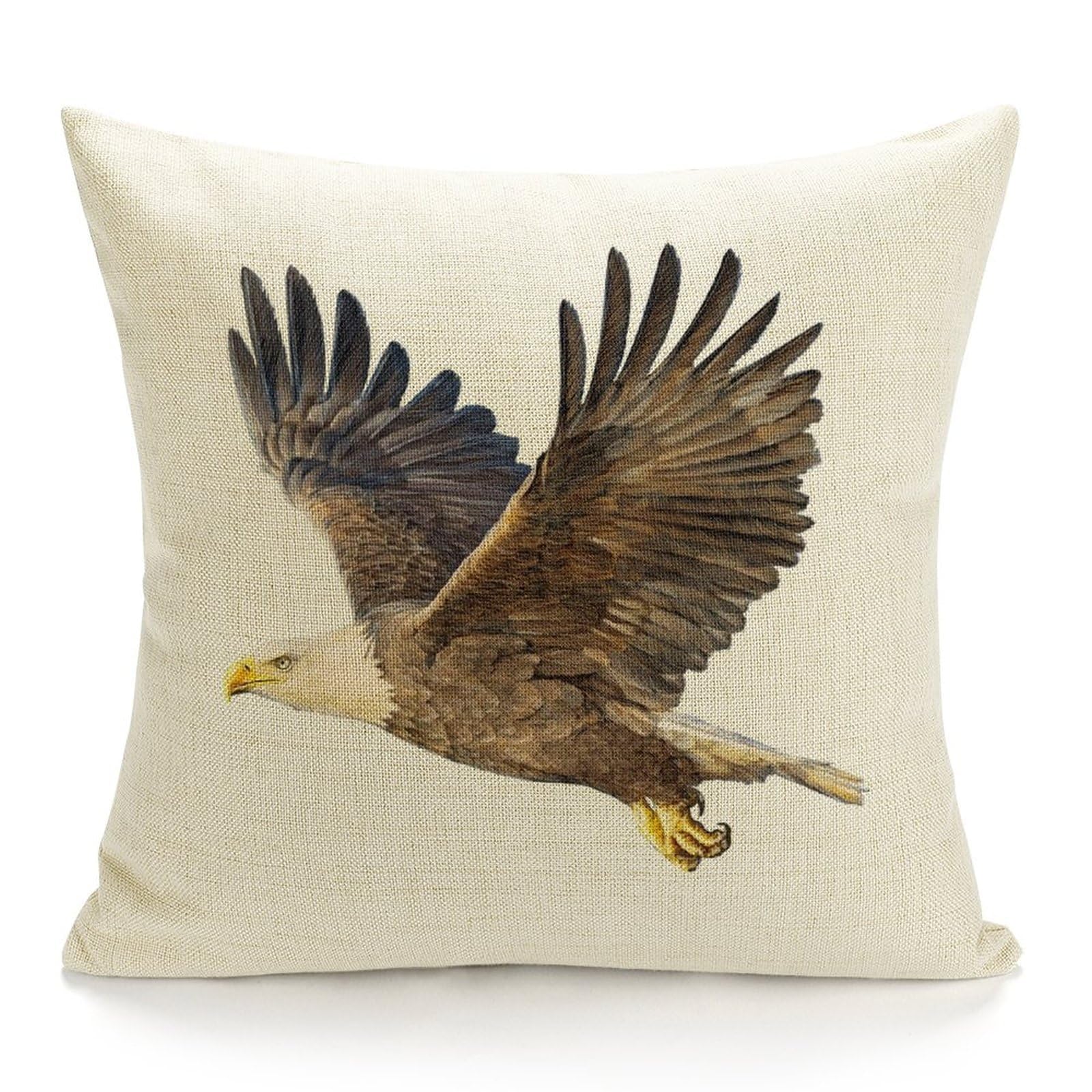 Icotoibabie Halloween Decorations Outdoor Linen Throw Pillow Covers Bald Eagle 18x18 Double Sided Decorative Pillows Cushion Cover for Couch Sofa