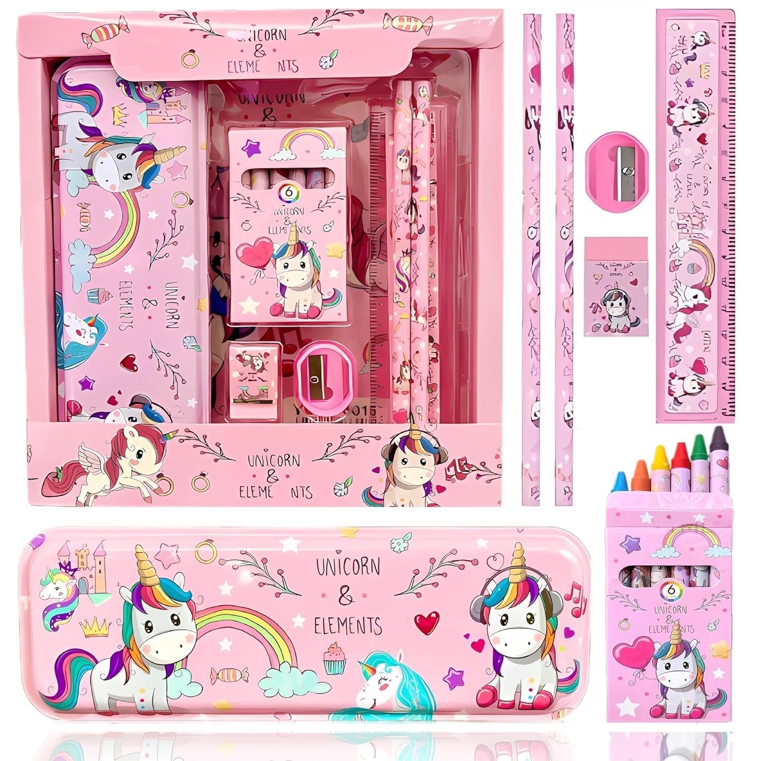 Crafty Cuddle Unicorn Stationery Set for Girls - Pink Stationery Set for Girls | Cute Stationary for Girls | Unicorn Stationary Kit for Kids Return Gift for Girls | Stationary Set Return Gifts (B0CY3BXT5D) Amazon Price History, Amazon Price Tracker