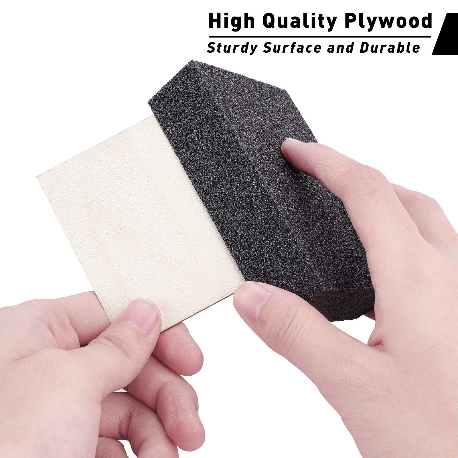 50 Pezzi Legno Naturale 9x6cm - Quadrati Non Finiti Per Artigianato Fai Da Te E Decorazione - Foto 3