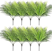 Vista 8 de Giegxin Plantas de palmera artificiales, hojas de imitación de palmera, decoración de hojas de palmera falsas, plantas artificiales tropicales