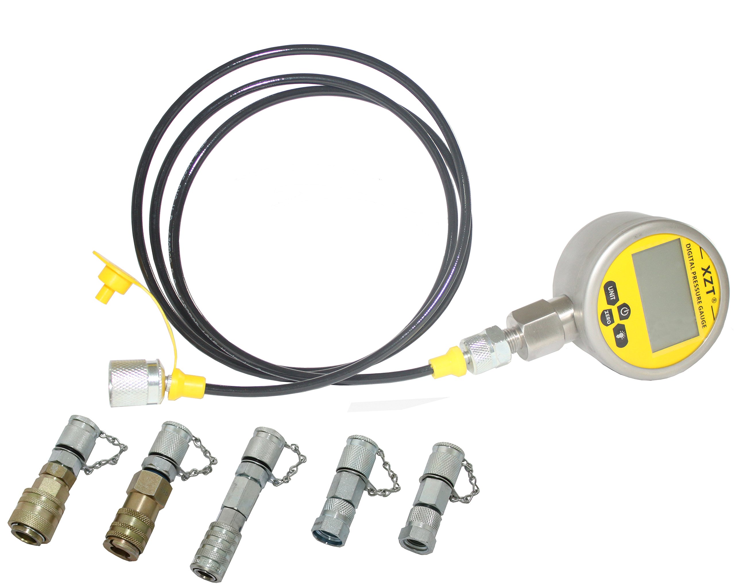 10000PSI DIGITAL HYDRAULIC Pressure Gauge Coupling Kit For 1/4 NPT