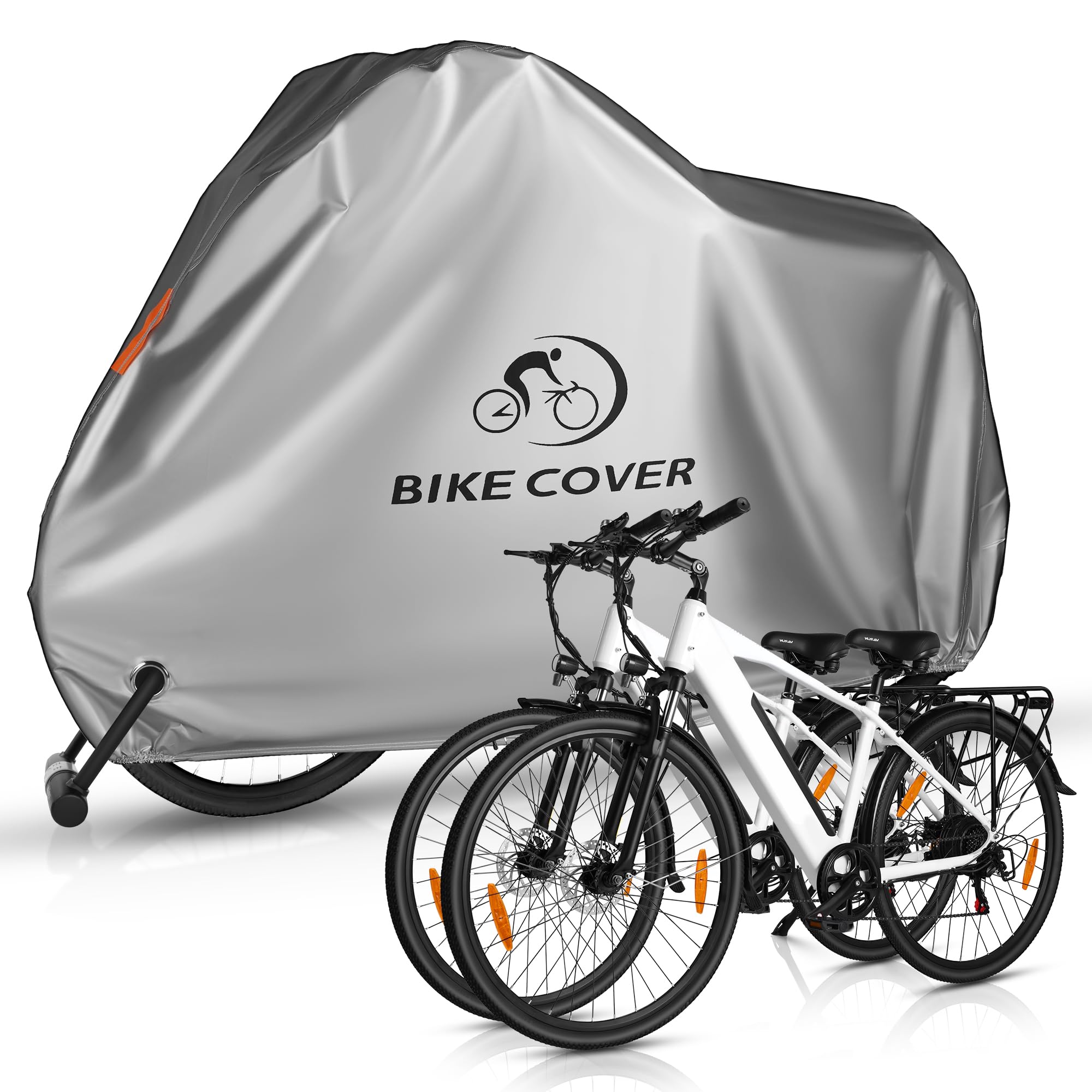 VARUN Bike Cover, Waterproof Bicycle Cover for 2 Bikes, 300D Oxford Fabric, Windproof and Anti-Theft, Outdoor Cycling Tarpaulin