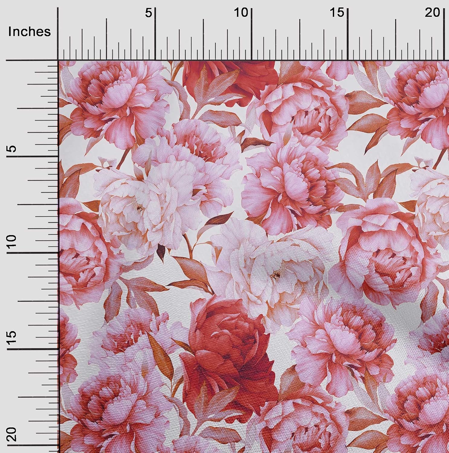 oneOone Cotton Jersey Red Fabric Floral DIY Clothing Quilting Fabric Print Fabric by Yard 58 Inch Wide-1U