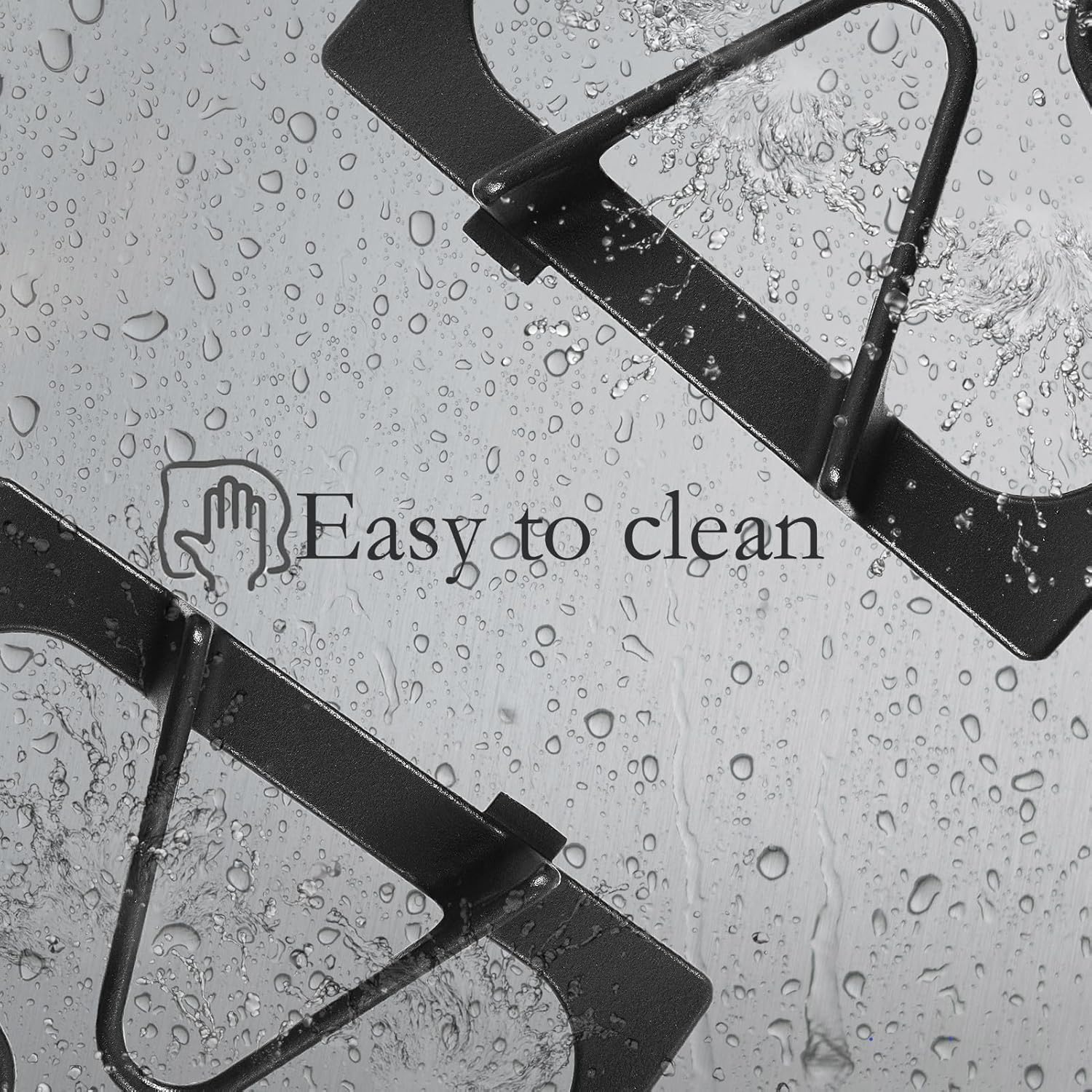 Upgraded W10447925 Stove Grates Replacement for Whirlpool Gas Stove Parts Top Burner Grate, 8.3x9’’ Kenmore Maytag Amana Inglis Kirkland Gas Range Cooktop Parts Matte Cast Iron Surface Grate Set 4 Pcs