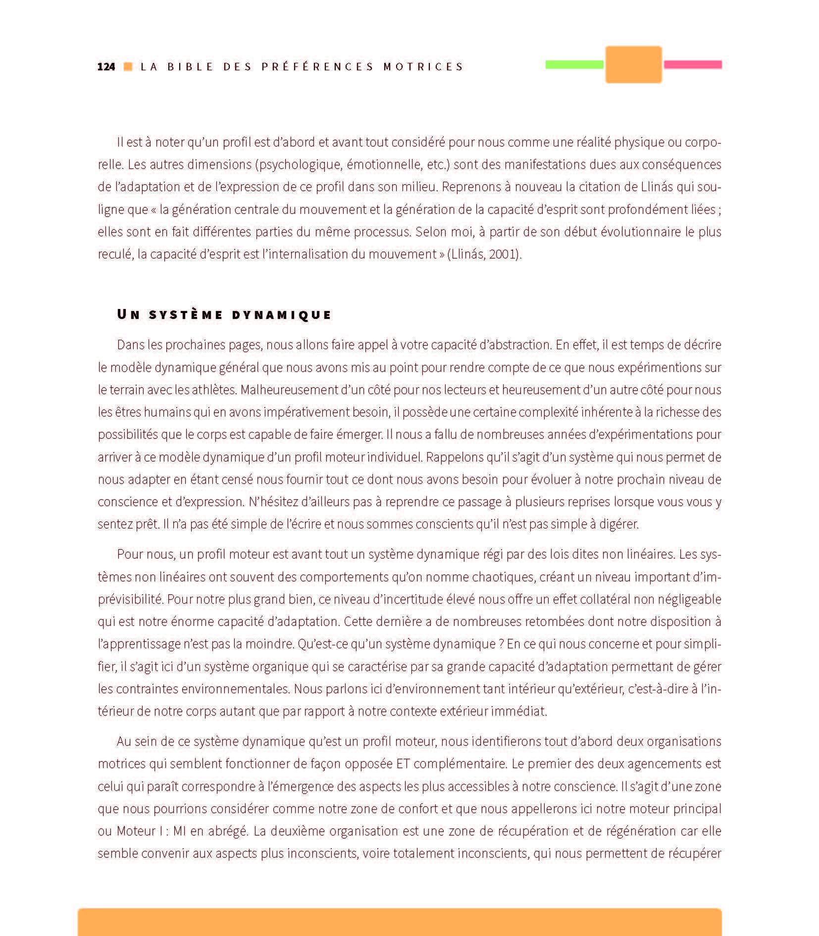 La Bible des préférences motrices: Individualisation de l'accompagnement