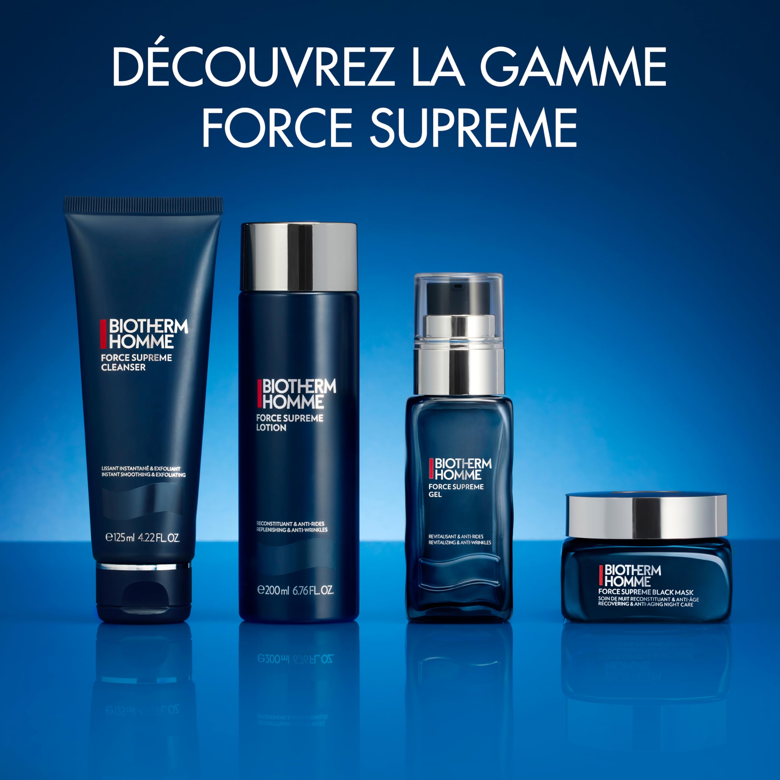 Biotherm Homme, Force Supreme, Gel Anti-Âge pour Homme, Raffermit & Revitalise, Pour Tous Types de Peau Même Sensibles, 50 ml