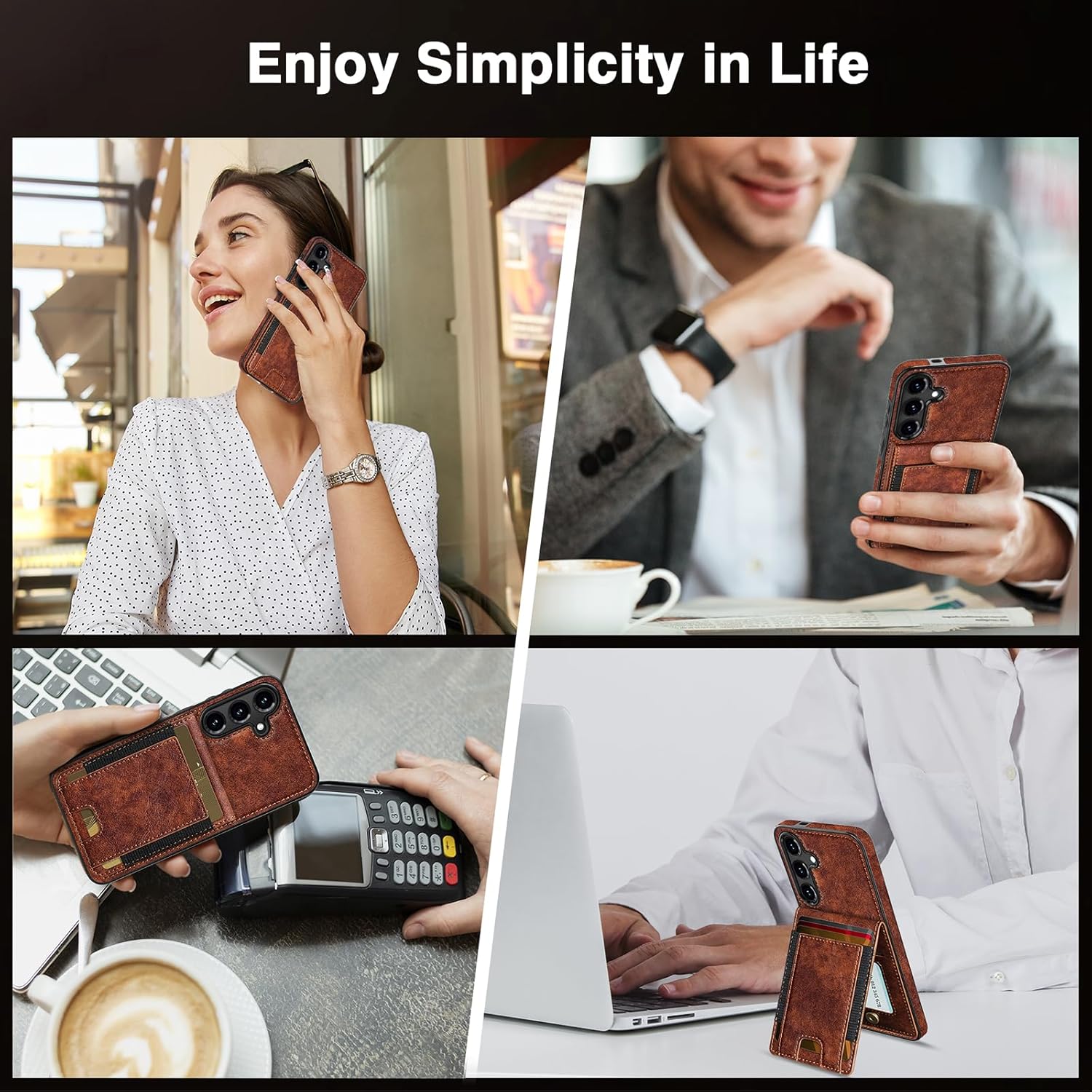 LOHASIC for Samsung Galaxy S25 Plus Case with Card Holder, for Samsung S25 Plus Wallet Case for Men Women with RFID Blocking, Magnetic PU Leather Kickstand Shockproof Case for Galaxy S25+ Plus - Brown - Image 7