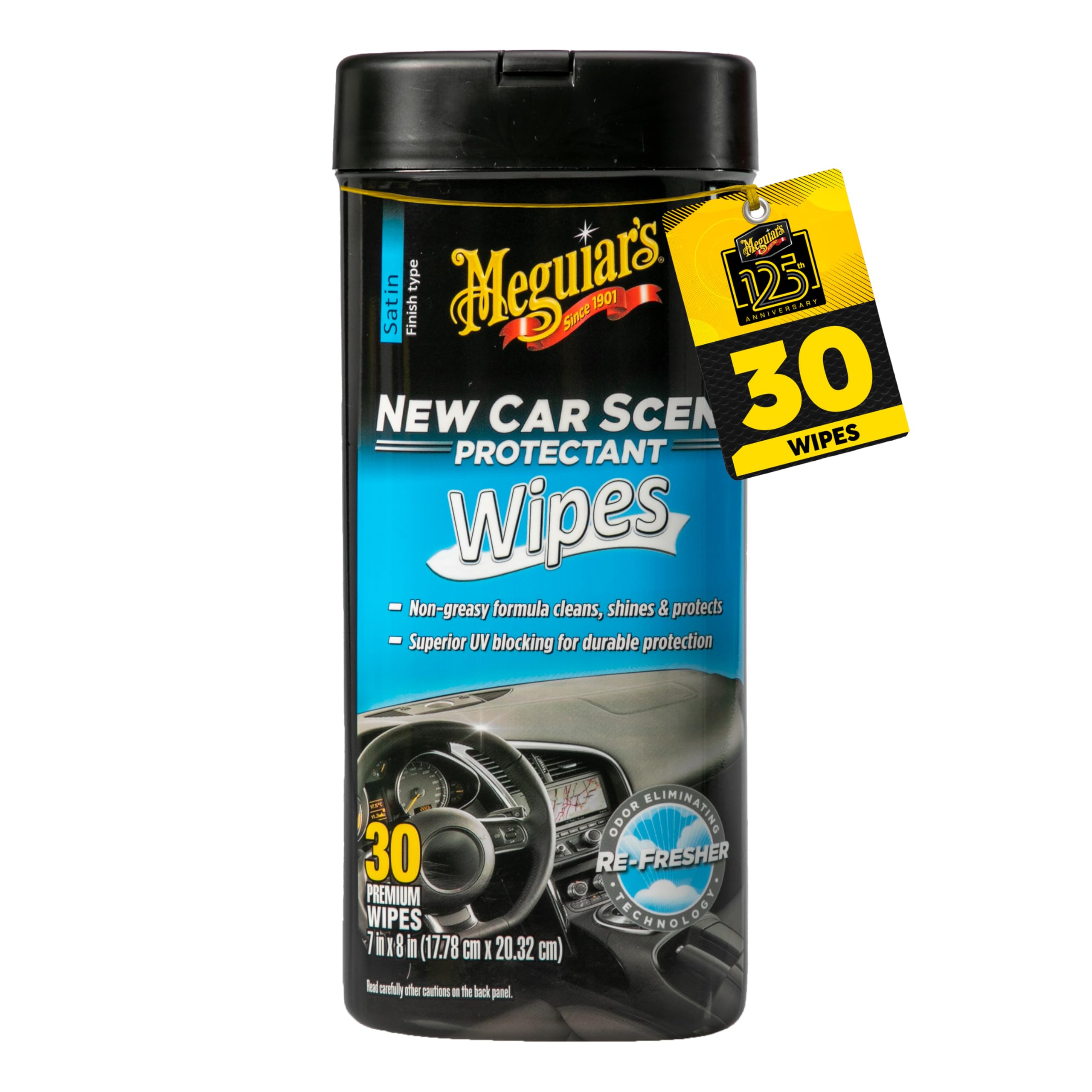 Meguiar’s New Car Scent Protectant Wipes, 30 Count