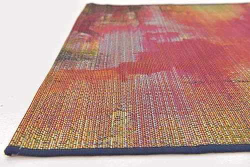 Miniatura 7 de Unique Loom - Alfombra colección de círculos abstractos, de transición para interiores y exteriores, beige, Polipropileno