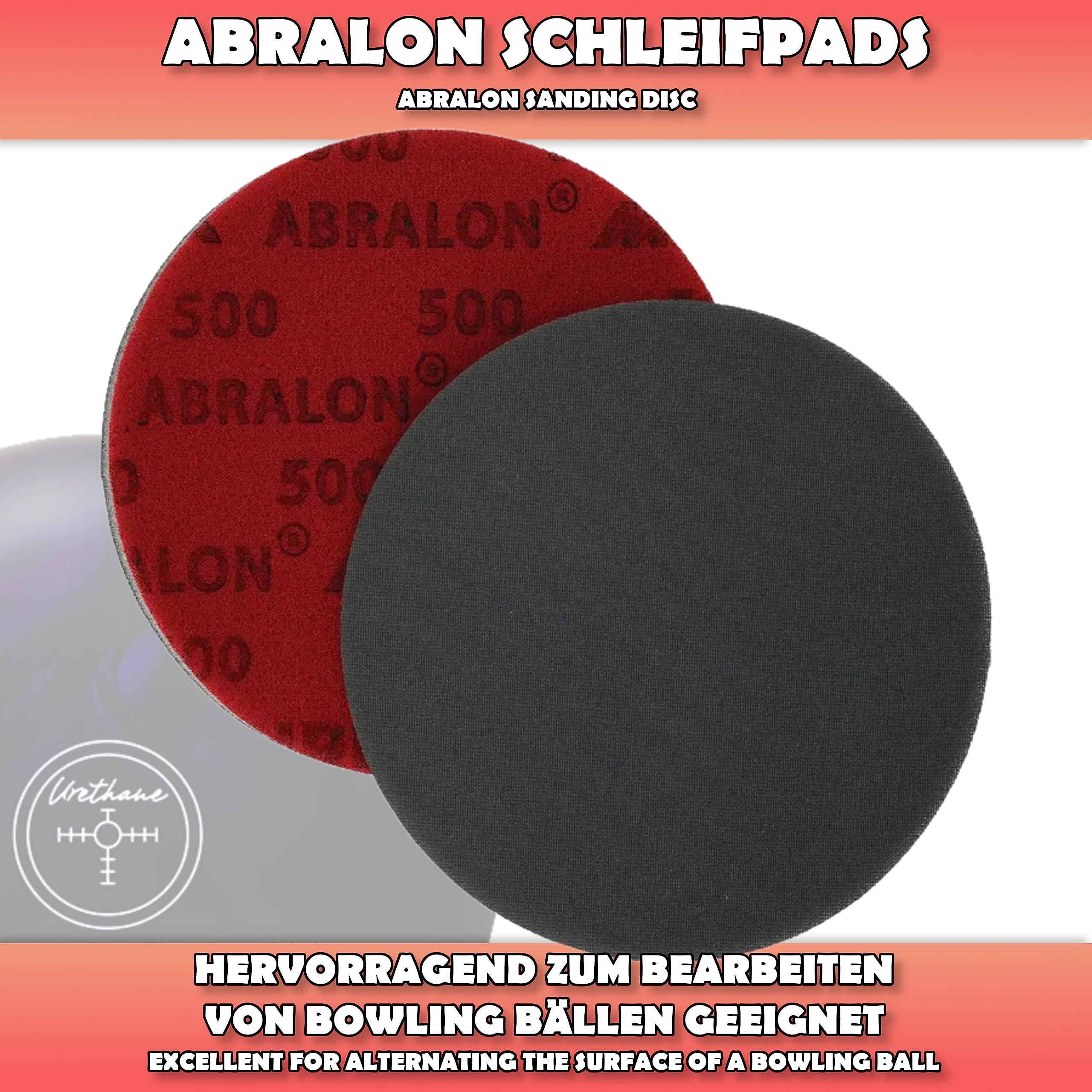 EMAX - Almohadilla de lijado Abralon 180 360 500 1000 2000 3000 4000 Grit | Almohadillas de lijado para bolos | Accesorios para bolos | Juego de almohadillas de lijado para bolas de bolos | Ø 150 mm