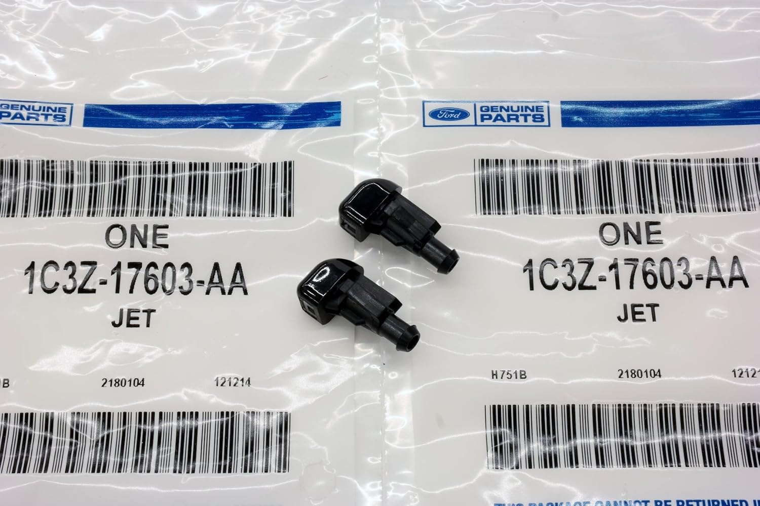 Ford F250 F350 E150 E250 Windshield Wiper Washer Fluid Jet Nozzle Set Of 2 OEM