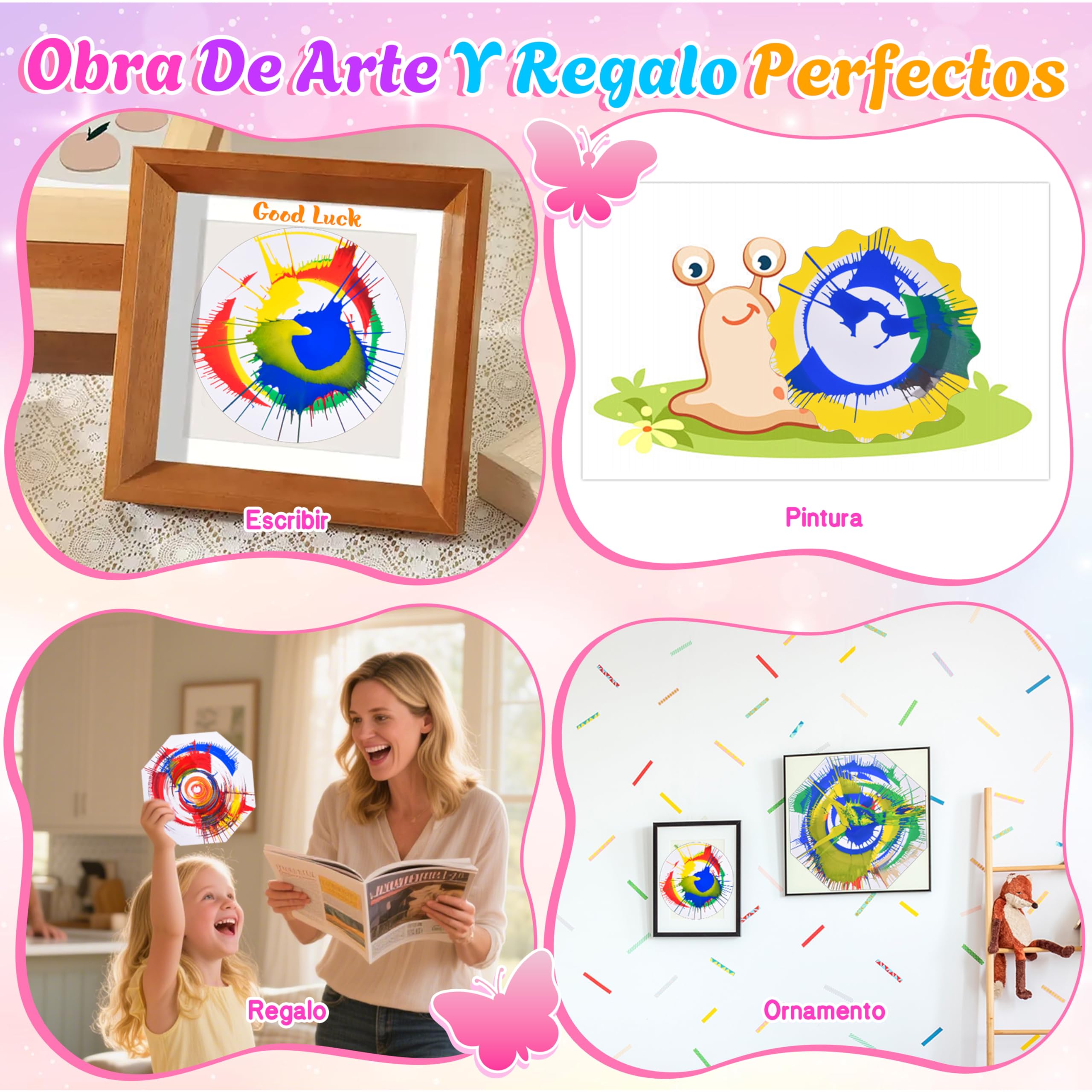 Aragallant Artes y Manualidades para Niños, Juguetes de Pinturas Giratorias Geniales, Súper Set Gira y Crea Deluxe, Regalos para Niños y Niñas Aragallant Artes y Manualidades para Niños, Juguetes de Pinturas Giratorias Geniales, Súper Set Gira y Crea Deluxe, Regalos para Niños y Niñas