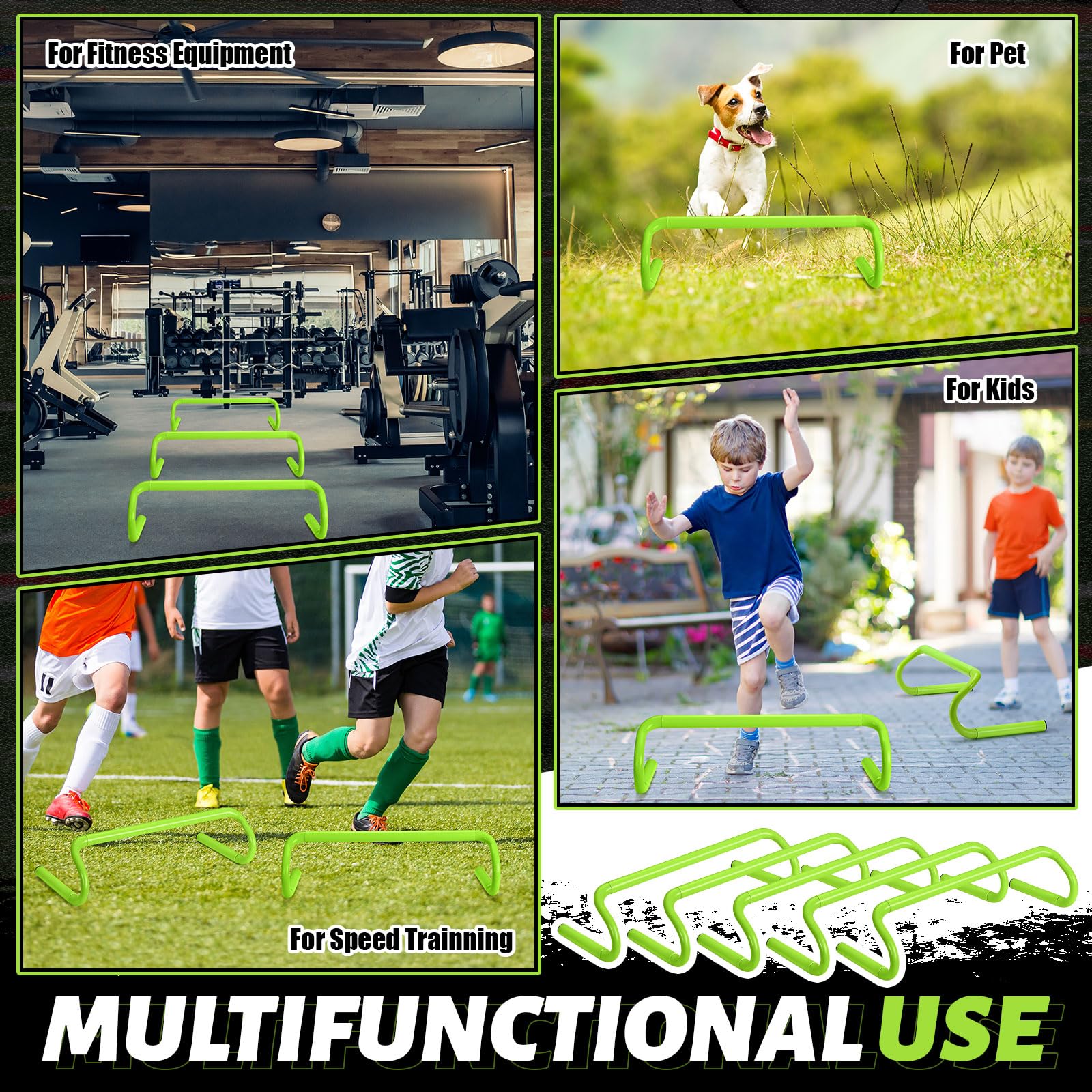 Wettarn 10 Pcs 6 Speed Agility Training Hurdles