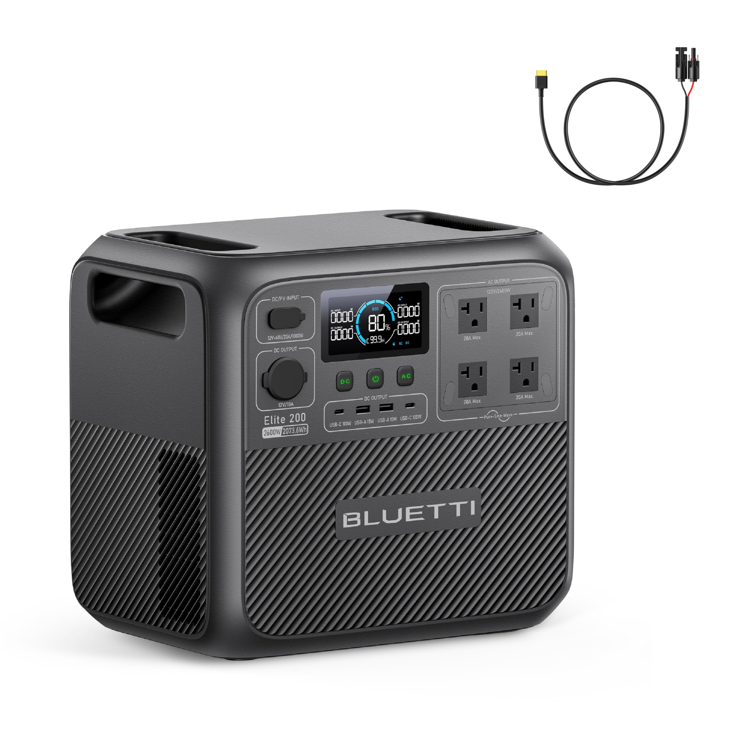 BLUETTI ポータブル電源 Elite 200 V2 Amazon.com : BLUETTI Elite 200 V2 Portable Power Station, 2073.6Wh