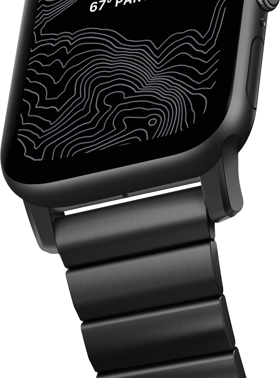 NOMAD Black Steel Band for Apple Watch 44mm/42mm | Black Hardware