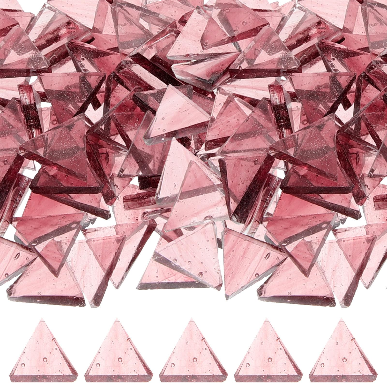 Mosaico de nacar brillante para decoración del hogar con pequeños triángulos de vidrio DIY