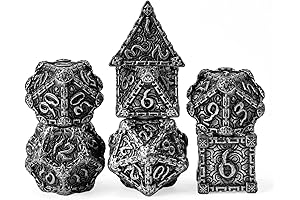 Cusdie Metal Dice Set with Dagger Design