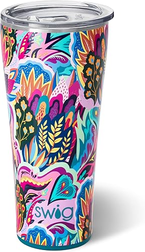 Vista 47 de Swig Life - Vaso aislado de 32 onzas, vaso de café de viaje con tapa, taza de café de viaje compatible con portavasos, de acero inoxidable con tapa