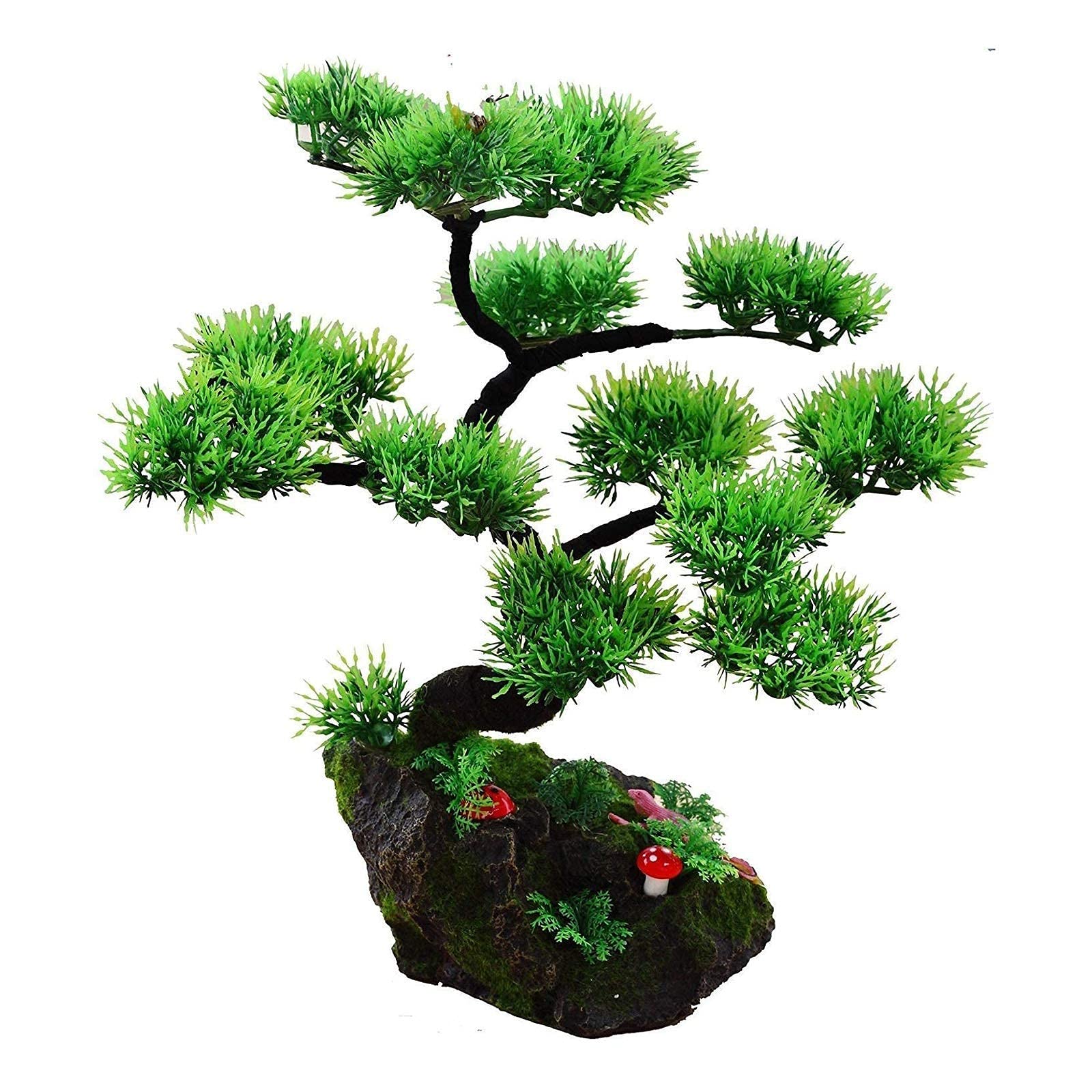 Fake Bonsai Tree Artificial Tree Fake Potted Plant Indoor Decoration Ornaments Simulation Decorative Tree Desktop Decoration Suitable for Living Room Bedroom Office Decoration, 14.2 Inches High Artifi