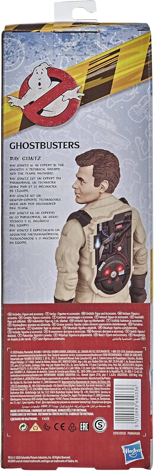 Ghostbusters Ray Stantz Toy 12-Inch-Scale Classic 1984 Action Figure with Proton Blaster Accessory, Toys for Kids Ages 4 and Up (E9787)