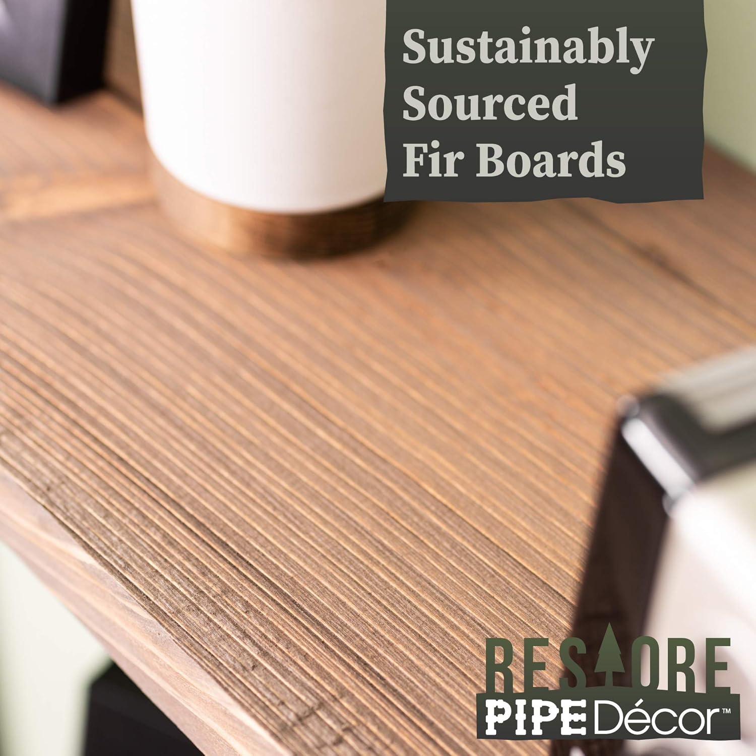 Prоmо Dіѕсоunt Uр Tо 70% оƒƒ Industrial Pipe Wooden Shelves Restore by Pipe DÉCOR Premium Douglas Fir Wood Shelving 36 Inch Length Set of 2 Boards and 6 L Brackets Sunset Brown Finish