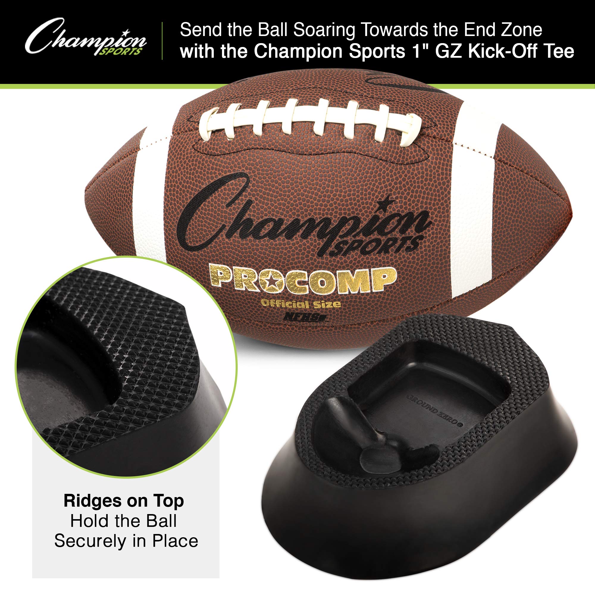 Champion Sports Kickoff Tee 2,5 cm – American Football – Schwarz – 2,5 cm