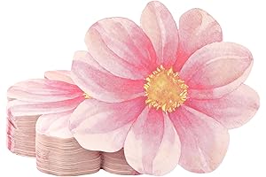 Qilery Pink Flower Disposable Napkins: Enhance Your Table's Charm