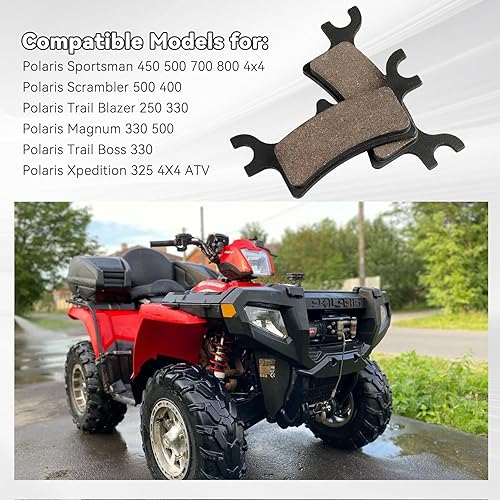 Miniatura 5 de Pastillas de Freno Delanteras y Traseras para Polaris Sportsman 450 500 700 800 4x4 Scrambler 500 400 Trail Blazer 250 330 Magnum 330 500 Trail Boss