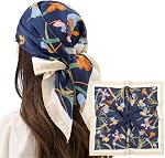 RIIQIICHY Head Scarf for Women Like Silk Hair Wrap for Sleeping Square Neck Wrap 27.5 x 27.5 Inches